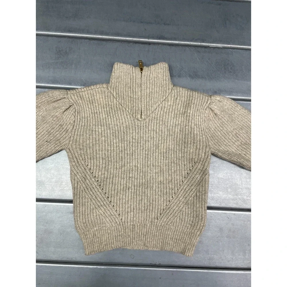 Scotch & Soda Balloon Sleeve Turtleneck Sweater Youth‎ Size 8 Beige Knit